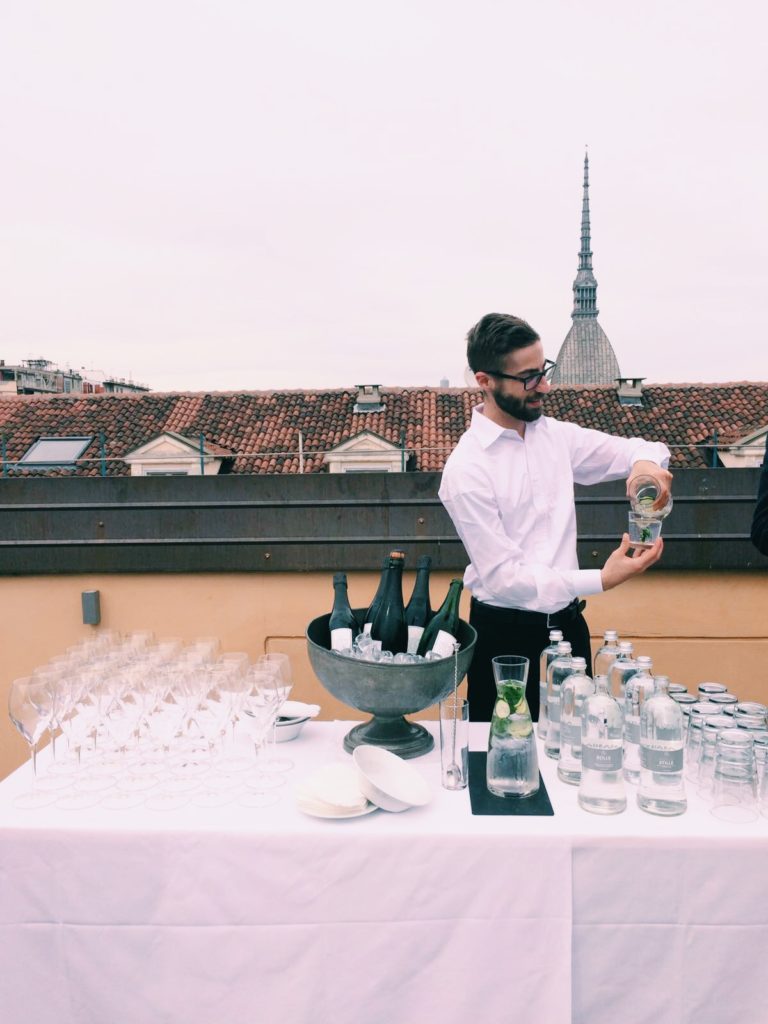 Drinks on the rooftop of NH hotel Torino